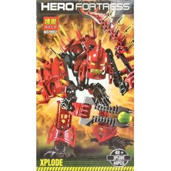 NOT  XPLODE 7147 BELA 9902 xếp lắp ráp ghép mô hình XPLODE NHÀ MÁY ANH HÙNG BÙNG NỔ Hero Factory Nhà Máy Sản Xuất Anh Hùng 45 khối