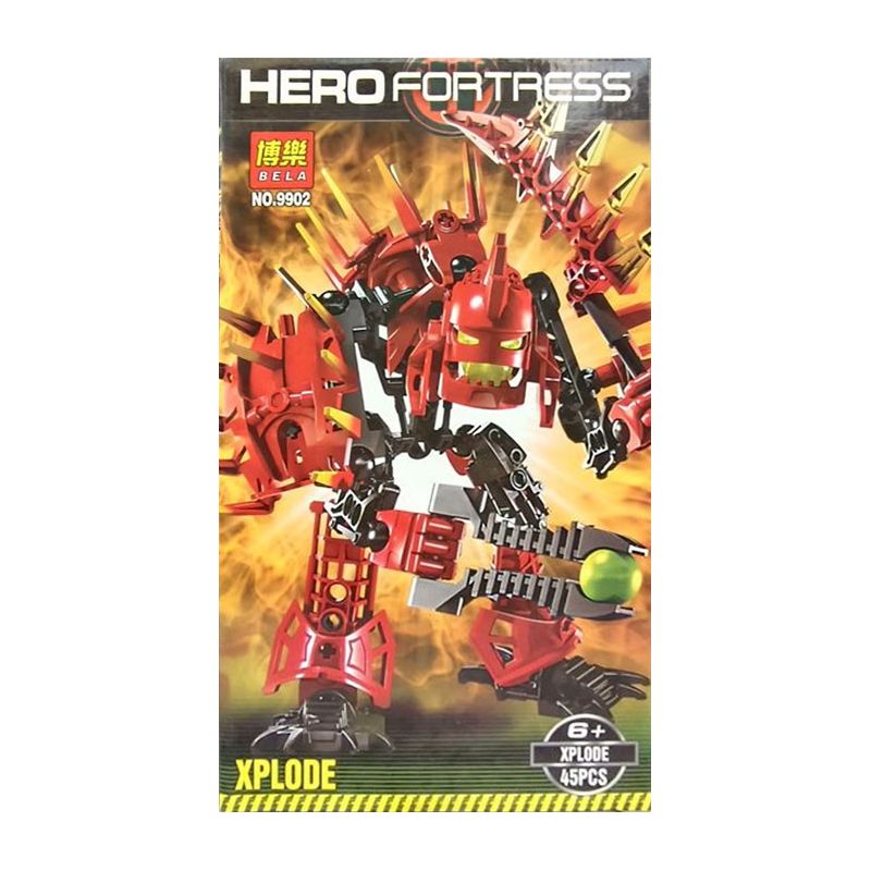 NOT  XPLODE 7147 BELA 9902 xếp lắp ráp ghép mô hình XPLODE NHÀ MÁY ANH HÙNG BÙNG NỔ Hero Factory Nhà Máy Sản Xuất Anh Hùng 45 khối