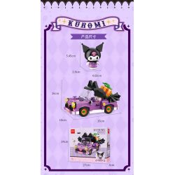 TOP TOY TC1709 1709 non  SANRIO CUỐI TUẦN VUI VẺ XE BÍ NGÔ COOLOMI bộ đồ chơi xếp lắp ráp ghép mô hình Halloween KUROMI Lễ Hội Hóa Trang Ma Quỷ