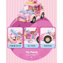 TOP TOY TC1709 1709 non  SANRIO CUỐI TUẦN VUI VẺ XE BÍ NGÔ COOLOMI bộ đồ chơi xếp lắp ráp ghép mô hình Halloween KUROMI Lễ Hội Hóa Trang Ma Quỷ