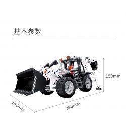 ONEBOT MITU MI OBDZJ10AIQI 10AIQI non  MÁY XÚC LẬT LIÊN HỢP bộ đồ chơi xếp lắp ráp ghép mô hình  Kỹ Thuật Công Nghệ Cao Mô Hình Phương Tiện 750 khối