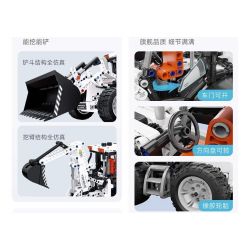 ONEBOT MITU MI OBDZJ10AIQI 10AIQI non  MÁY XÚC LẬT LIÊN HỢP bộ đồ chơi xếp lắp ráp ghép mô hình  Kỹ Thuật Công Nghệ Cao Mô Hình Phương Tiện 750 khối