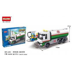 NOT  TANKER TRUCK 60016 HSANHE 6853 xếp lắp ráp ghép mô hình XE BỒN TẢI CHỞ DẦU City Thành Phố 191 khối
