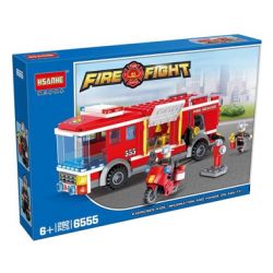 NOT  FIRE TRUCK 60002 HSANHE 6555 xếp lắp ráp ghép mô hình XE CỨU HỎA City Thành Phố 209 khối
