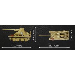 COBI 3050 non  ĐẠI ĐỘI ANH HÙNG 3 PHÁO CHỐNG TĂNG WEASEL MARDER III SD.KFZ.139 CỦA ĐỨC tỷ lệ 1:35 bộ đồ chơi xếp lắp ráp ghép mô hình Military Army Quân Sự Bộ Đội 420 khối