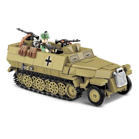 COBI 3049 non  ĐẠI ĐỘI ANH HÙNG 3 XE BỌC THÉP HẠNG NHẸ NỬA ĐƯỜNG SD.KFZ.251 tỷ lệ 1:35 bộ đồ chơi xếp lắp ráp ghép mô hình Military Army SD.KFZ. 251 AUSF.D Quân Sự Bộ Đội 463 khối