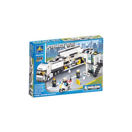 NOT  POLICE COMMAND CENTER 7743 Kazi KY6727 6727 xếp lắp ráp ghép mô hình TRUNG TÂM CHỈ HUY CẢNH SÁT XE TẢI City Thành Phố 524 khối