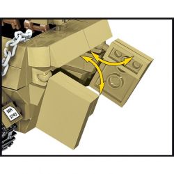 COBI 3049 non  ĐẠI ĐỘI ANH HÙNG 3 XE BỌC THÉP HẠNG NHẸ NỬA ĐƯỜNG SD.KFZ.251 tỷ lệ 1:35 bộ đồ chơi xếp lắp ráp ghép mô hình Military Army SD.KFZ. 251 AUSF.D Quân Sự Bộ Đội 463 khối