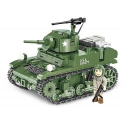 COBI 3048 non  ĐẠI ĐỘI ANH HÙNG 3 M3A1 STUART tỷ lệ 1:35 bộ đồ chơi xếp lắp ráp ghép mô hình Military Army Quân Sự Bộ Đội 490 khối