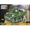 COBI 3048 non  ĐẠI ĐỘI ANH HÙNG 3 M3A1 STUART tỷ lệ 1:35 bộ đồ chơi xếp lắp ráp ghép mô hình Military Army Quân Sự Bộ Đội 490 khối