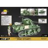 COBI 3048 non  ĐẠI ĐỘI ANH HÙNG 3 M3A1 STUART tỷ lệ 1:35 bộ đồ chơi xếp lắp ráp ghép mô hình Military Army Quân Sự Bộ Đội 490 khối