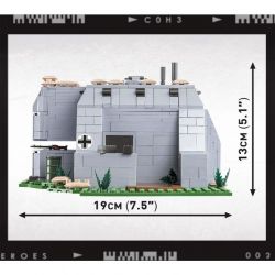 COBI 3043 non  ĐẠI ĐỘI ANH HÙNG 3 VỊ TRÍ CỦA QUÂN ĐỨC tỷ lệ 1:35 bộ đồ chơi xếp lắp ráp ghép mô hình Military Army GERMAN FIGHTING POSITION Quân Sự Bộ Đội 642 khối