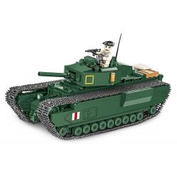 COBI 3046 non  ĐẠI ĐỘI ANH HÙNG 3 XE TĂNG BỘ BINH CHURCHILL MK. III tỷ lệ 1:35 bộ đồ chơi xếp lắp ráp ghép mô hình Military Army Quân Sự Bộ Đội 654 khối