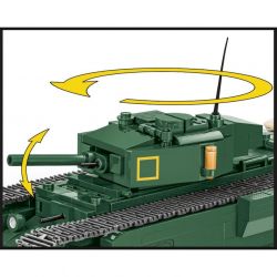 COBI 3046 non  ĐẠI ĐỘI ANH HÙNG 3 XE TĂNG BỘ BINH CHURCHILL MK. III tỷ lệ 1:35 bộ đồ chơi xếp lắp ráp ghép mô hình Military Army Quân Sự Bộ Đội 654 khối