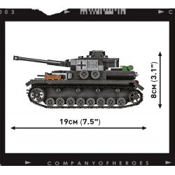 COBI 3045 non  ĐẠI ĐỘI ANH HÙNG 3 PANZER IV TYPE tỷ lệ 1:35 bộ đồ chơi xếp lắp ráp ghép mô hình Military Army PANZER IV AUSF. G Quân Sự Bộ Đội 610 khối