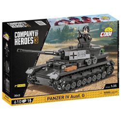 COBI 3045 non  ĐẠI ĐỘI ANH HÙNG 3 PANZER IV TYPE tỷ lệ 1:35 bộ đồ chơi xếp lắp ráp ghép mô hình Military Army PANZER IV AUSF. G Quân Sự Bộ Đội 610 khối