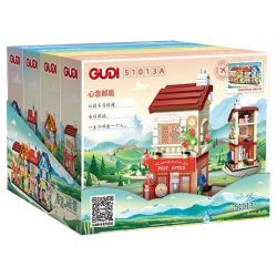 GUDI 51013 non  4 KHUNG CẢNH ĐƯỜNG PHỐ TRONG HÀNH TRÌNH BƯU ĐIỆN XINNIAN COFFEE TIME MAIXIANG STORY KHÁCH SẠN bộ đồ chơi xếp lắp ráp ghép mô hình Creator STREET ON THE JOURNEY Sáng Tạo 1098 khối
