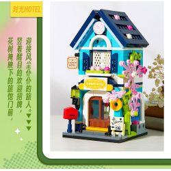 GUDI 51013 non  4 KHUNG CẢNH ĐƯỜNG PHỐ TRONG HÀNH TRÌNH BƯU ĐIỆN XINNIAN COFFEE TIME MAIXIANG STORY KHÁCH SẠN bộ đồ chơi xếp lắp ráp ghép mô hình Creator STREET ON THE JOURNEY Sáng Tạo 1098 khối