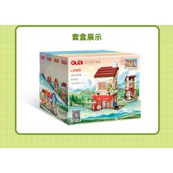 GUDI 51013 non  4 KHUNG CẢNH ĐƯỜNG PHỐ TRONG HÀNH TRÌNH BƯU ĐIỆN XINNIAN COFFEE TIME MAIXIANG STORY KHÁCH SẠN bộ đồ chơi xếp lắp ráp ghép mô hình Creator STREET ON THE JOURNEY Sáng Tạo 1098 khối