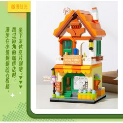 GUDI 51013 non  4 KHUNG CẢNH ĐƯỜNG PHỐ TRONG HÀNH TRÌNH BƯU ĐIỆN XINNIAN COFFEE TIME MAIXIANG STORY KHÁCH SẠN bộ đồ chơi xếp lắp ráp ghép mô hình Creator STREET ON THE JOURNEY Sáng Tạo 1098 khối