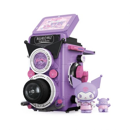 TOP TOY TC1910 1910 non  LÀN SÓNG RETRO CỦA GIA ĐÌNH SANRIO MÁY ẢNH PHẢN CHIẾU ĐÔI COOLOMI bộ đồ chơi xếp lắp ráp ghép mô hình Movie & Game MY KUROMI Phim Và Trò Chơi 400 khối