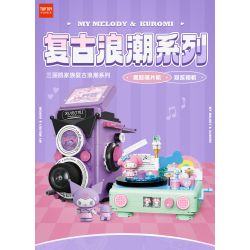 TOP TOY TC1910 1910 non  LÀN SÓNG RETRO CỦA GIA ĐÌNH SANRIO MÁY ẢNH PHẢN CHIẾU ĐÔI COOLOMI bộ đồ chơi xếp lắp ráp ghép mô hình Movie & Game MY KUROMI Phim Và Trò Chơi 400 khối