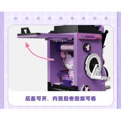 TOP TOY TC1909 1909 non  LÀN SÓNG RETRO CỦA GIA ĐÌNH SANRIO MÁY GHI ÂM VINYL GIAI ĐIỆU bộ đồ chơi xếp lắp ráp ghép mô hình Movie & Game MY MELODY Phim Và Trò Chơi 500 khối