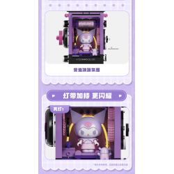 TOP TOY TC1909 1909 non  LÀN SÓNG RETRO CỦA GIA ĐÌNH SANRIO MÁY GHI ÂM VINYL GIAI ĐIỆU bộ đồ chơi xếp lắp ráp ghép mô hình Movie & Game MY MELODY Phim Và Trò Chơi 500 khối