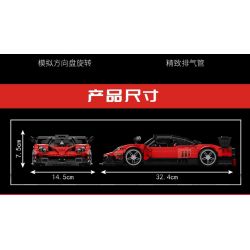 MouldKing 10041 Mould King 10041 non  PAGANI ZONDA R bộ đồ chơi xếp lắp ráp ghép mô hình Model Team Mô Hình Hiện Đại 1278 khối