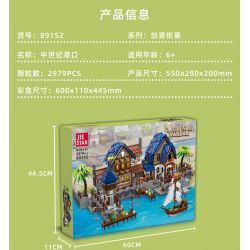 JIESTAR 89152 non  HẢI CẢNG THỜI TRUNG CỔ bộ đồ chơi xếp lắp ráp ghép mô hình Medieval Castle MEDIEVAL HARBOR Chiến Tranh Trung Cổ 2979 khối