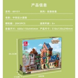 JIESTAR 89151 non  QUÁN RƯỢU THỜI TRUNG CỔ bộ đồ chơi xếp lắp ráp ghép mô hình Medieval Castle MEDIEVAL TAVERN Chiến Tranh Trung Cổ 2843 khối