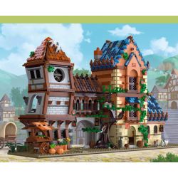 JIESTAR 89151 non  QUÁN RƯỢU THỜI TRUNG CỔ bộ đồ chơi xếp lắp ráp ghép mô hình Medieval Castle MEDIEVAL TAVERN Chiến Tranh Trung Cổ 2843 khối