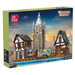 JIESTAR 89150 non  THỊ TRƯỜNG THỜI TRUNG CỔ bộ đồ chơi xếp lắp ráp ghép mô hình Medieval Castle MEDIEVAL MARKET Chiến Tranh Trung Cổ 3335 khối