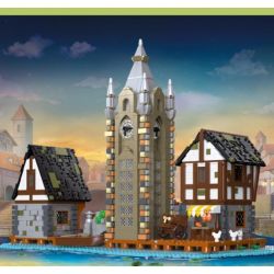 JIESTAR 89150 non  THỊ TRƯỜNG THỜI TRUNG CỔ bộ đồ chơi xếp lắp ráp ghép mô hình Medieval Castle MEDIEVAL MARKET Chiến Tranh Trung Cổ 3335 khối