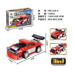NOT  RED RACER 31055 LITTLE COMPANION 416-4 xếp lắp ráp ghép mô hình XE ĐUA MÀU ĐỎ TAY Creator Sáng Tạo 72 khối