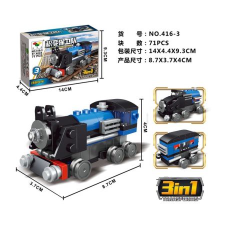 NOT  BLUE EXPRESS 31054 LITTLE COMPANION 416-3 xếp lắp ráp ghép mô hình MÀU XANH THỂ HIỆN BLUE EXPRESS Creator Sáng Tạo 71 khối