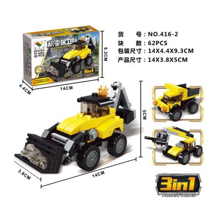 NOT  CONSTRUCTION VEHICLES 31041 LITTLE COMPANION 416-2 xếp lắp ráp ghép mô hình XE XÂY DỰNG Creator Sáng Tạo 64 khối