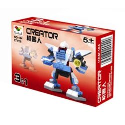 NOT  MINI ROBOTS 4917 LITTLE COMPANION 104 xếp lắp ráp ghép mô hình ROBOT NHỎ NHỎ Creator Sáng Tạo 77 khối