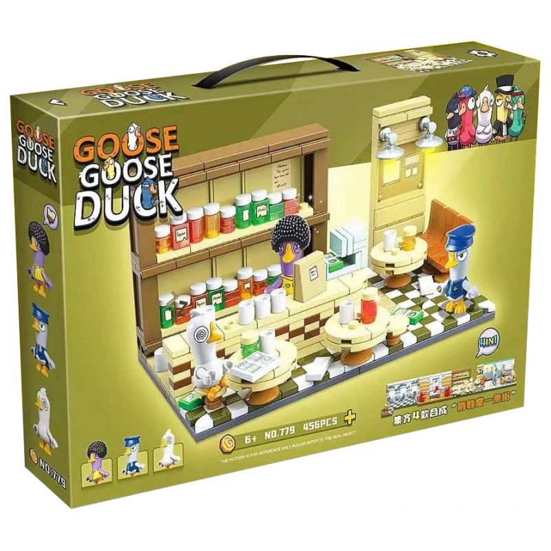 RENZAIMA 779 non  GIẾT NGỖNG VÀ VỊT QUÁN RƯỢU CŨ bộ đồ chơi xếp lắp ráp ghép mô hình Movie & Game GOOSE DUCK Phim Và Trò Chơi 456 khối