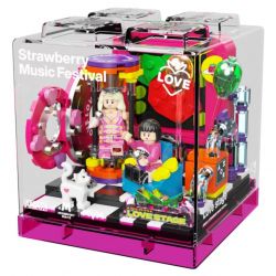 AREA-X AB0006 0006 non  LỄ HỘI ÂM NHẠC DÂU TÂY X-BOX SÂN KHẤU TÌNH YÊU bộ đồ chơi xếp lắp ráp ghép mô hình LOVE STAGE