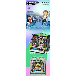 AREA-X AB0005 0005 non  LỄ HỘI ÂM NHẠC DÂU TÂY X-BOX SÂN KHẤU bộ đồ chơi xếp lắp ráp ghép mô hình STRAWBERRY STAGE