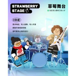AREA-X AB0005 0005 non  LỄ HỘI ÂM NHẠC DÂU TÂY X-BOX SÂN KHẤU bộ đồ chơi xếp lắp ráp ghép mô hình STRAWBERRY STAGE