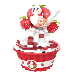 JAKI XWZB-23020 23020 XWZB23020 non  MICHELLE ICE CITY RẤT NHIỀU DÂU TÂY VUA TUYẾT THIÊN ĐƯỜNG MẬT ONG NGỌT NGÀO bộ đồ chơi xếp lắp ráp ghép mô hình SNOW KING STRAWBERRY CAKE