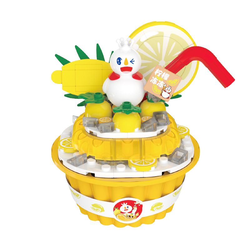 JAKI XWZB-23019 23019 XWZB23019 non  MICHELLE ICE CITY THẠCH CHANH VUA TUYẾT THIÊN ĐƯỜNG MẬT ONG NGỌT NGÀO bộ đồ chơi xếp lắp ráp ghép mô hình SNOW KING LEMON CAKE