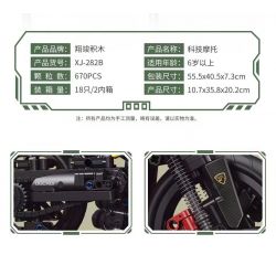 XIANG JUN XJ-282B 282B XJ282B non  XE MÁY DUCATI bộ đồ chơi xếp lắp ráp ghép mô hình  Kỹ Thuật Công Nghệ Cao Mô Hình Phương Tiện 670 khối