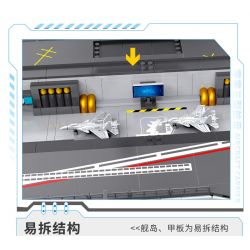 ZDEL DL-40023 40023 DL40023 non  TÀU SÂN BAY LOẠI 003 PHÚC KIẾN tỷ lệ 1:300 bộ đồ chơi xếp lắp ráp ghép mô hình Military Army 003 AIRCRAFT CARRIER Quân Sự Bộ Đội 2550 khối