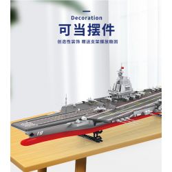ZDEL DL-40023 40023 DL40023 non  TÀU SÂN BAY LOẠI 003 PHÚC KIẾN tỷ lệ 1:300 bộ đồ chơi xếp lắp ráp ghép mô hình Military Army 003 AIRCRAFT CARRIER Quân Sự Bộ Đội 2550 khối
