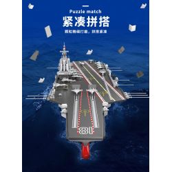 ZDEL DL-40023 40023 DL40023 non  TÀU SÂN BAY LOẠI 003 PHÚC KIẾN tỷ lệ 1:300 bộ đồ chơi xếp lắp ráp ghép mô hình Military Army 003 AIRCRAFT CARRIER Quân Sự Bộ Đội 2550 khối