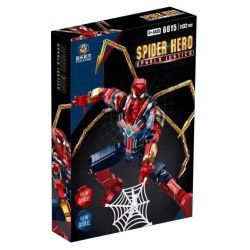 THULE 6015 non  MÁY NGƯỜI NHỆN bộ đồ chơi xếp lắp ráp ghép mô hình Spider-Man SPIDER HERO UPHOLD JUSTICE 1132 khối
