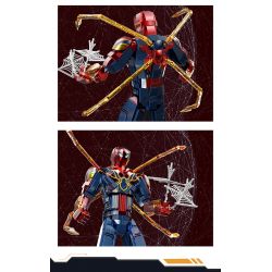 THULE 6015 non  MÁY NGƯỜI NHỆN bộ đồ chơi xếp lắp ráp ghép mô hình Spider-Man SPIDER HERO UPHOLD JUSTICE 1132 khối